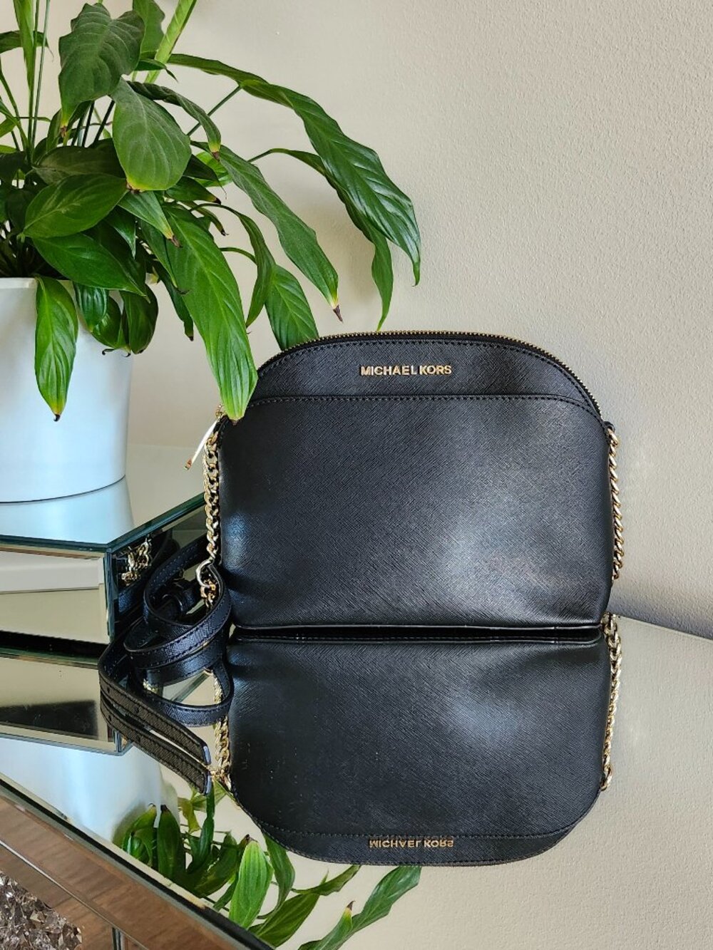 Michael Kors Mercer Medium Leather Messenger / Satchel – Black – NWOT